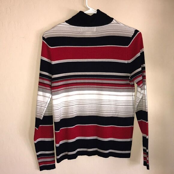 Hampshire Studios Vintage Preppy Mock Turtleneck Sweater Size Medium P - Picture 4 of 8